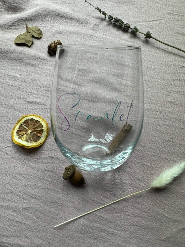 Customised Stemless Wine Glass Egg / Glass Cup (Plain)