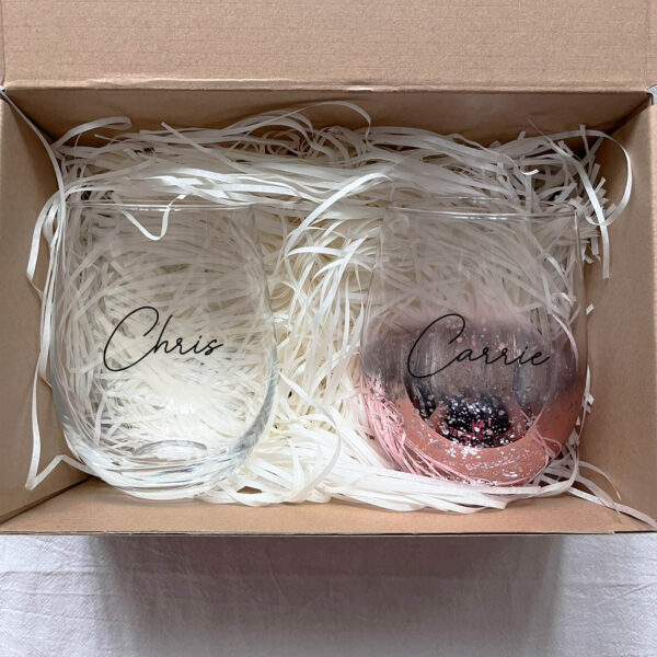 Double Glass Personalised Gift Set